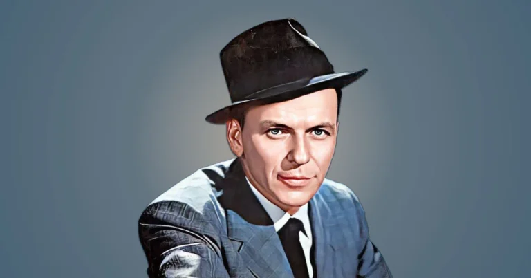 Frank Sinatra wearing a hat and suit